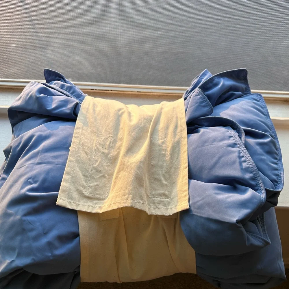 Blue Down Throw - Natural Down Fill